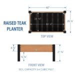 Raised planter 100% authentic teak wood - Image 7