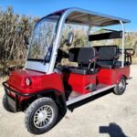 Electric Golf Cart Limo LSV Low Speed Vehicle Six Passenger – 60v Skyline Transporter – Red