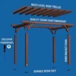 Somerville 14x10 pergola – walnut stain - Image 3