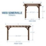 Somerville 14x10 pergola – walnut stain - Image 4