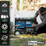 DuroMax XP13000HXT 13,000 Watt Electric Start Tri-Fuel Portable Generator w/ CO Alert - Image 5