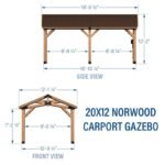 20′ X 12′ Norwood Carport Gazebo