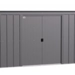 Arrow 10×4 Classic Steel Storage Shed Kit – Charcoal