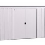Arrow 10×4 Classic Steel Storage Shed Kit – Flute Gray