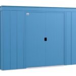 Arrow 10×4 Classic Steel Storage Shed Kit – Blue Gray