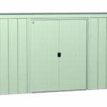 Arrow 10×4 Classic Steel Storage Shed Kit – Sage Green