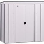 Arrow 6×4 Classic Steel Storage Shed Kit – Flute Gray