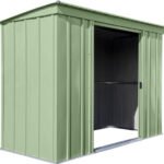 Arrow 8×4 Classic Steel Storage Shed Kit – Sage Green