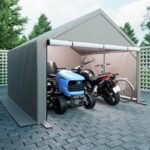 10 Ft. W X 10 Ft. D Portable Storage Shed Bike Shed Motorcycle Garage - Image 7