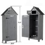 Outdoor Storage Cabinet Tool Shed Wooden Garden Shed - Image 5