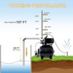 1.6HP Shallow Well Pump with 5-Gallon Pressure Tank – Automatic Water Booster, Garden & Irrigation Pump - Image 10