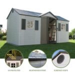 Lifetime Storage Shed: lifetime Garden Building Shed – 15′ X 8′ – Gray - Image 6