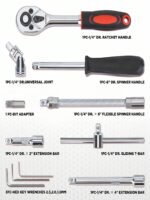 Part-driven Socket Claw Ratchet Wrench Tool Set, With Drill Socket Set Metric