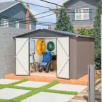 10' X 10' Metal Storage Shed For Ourdoor, Steel Yard Shed With Design Of Lockable Doors - Image 8