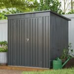 6 X 4 Ft Outdoor Storage Shed, All Weather Tool Shed For Garden, Backyard, Lawn, Black - Image 5