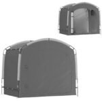 Bike Storage Shed Tent, Portable And Waterproof With 210D Oxford Fabric And Carry Bag For 3-4 Bicycles, Dark Gray - Image 6