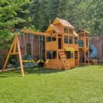 Kids Kidkraft Bear Cave Lodge Swing Set / Playset - Image 6