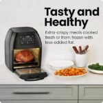 CHEFMAN Multifunctional Digital Air Fryer + Rotisserie, Dehydrator, Convection Oven, 17 Touchscreen Presets, Fry, Roast, Dehydrate, Bake, XL 10L Family Size, Auto Shutoff, Large Easy-View Window, Black - Image 3