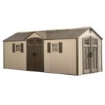 Lifetime 20′ x 8′ Outdoor Storage Shed Building Brown