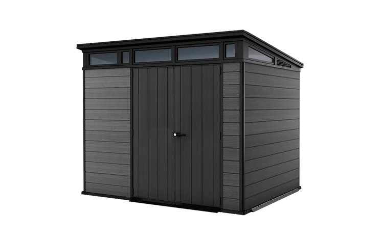 image1-2-1 Keter Cortina 9×7 Storage Shed – Graphite - Image 1