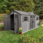 Lifetime 15′ x 8′ Rough Cut Dual-Entry Outdoor Storage Shed - Image 6