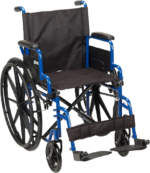 Drive Medical Blue Streak Wheelchair with Flip Back Desk Arms