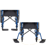 Drive Medical Blue Streak Wheelchair with Flip Back Desk Arms - Image 5