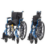 Drive Medical Blue Streak Wheelchair with Flip Back Desk Arms - Image 3