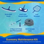 Blue Wave Affinity 24-ft Round 52-in Deep 7-in Top Rail Resin Swimming Pool Package - Image 7
