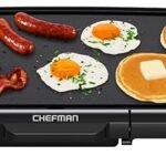 Chefman XL Electric Griddle with Removable Temperature Control, Immersible Flat Top Grill, Nonstick Extra-Large Cooking Surface, Slide-Out Drip Tray, 10 x 20 Inch