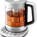 Viante Electric Kettle with Infuser, No Plastic in Contact with Water, Temperature Control, Automatic Shut-Off, Tea Maker with Brewing Programs, 1.5 Liters Capacit