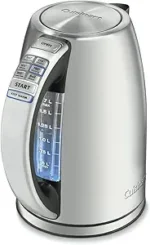 Cuisinart PerfecTemp 1.7-Liter Electric Kettle, Cordless, 1500W Fast Heat-Up, 6 Preset Temperatures, 30-Minute Keep Warm, Stay-Cool Non-Slip Handle, CPK-17P1