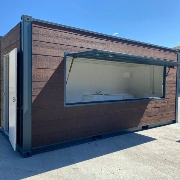 premiershippingcontainers_1708464961212-600x600-1.jpg 16FT Custom Wood covered container with AC and Sink system - Image 1