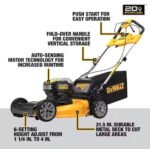 Dewalt 20V MAX 21.5 in Walk Behind Lawn Mower Kit, Hedge Trimmer Kit, String Trimmer & Leaf Blower - Image 3