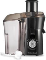 Hamilton Beach Juicer Machine, Big Mouth 3" Feed Chute for Whole Fruits and Vegetables, Easy-to-Clean Centrifugal Extractor, BPA-Free, 800W Motor, Black