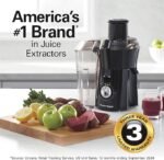 Hamilton Beach Juicer Machine, Big Mouth 3" Feed Chute for Whole Fruits and Vegetables, Easy-to-Clean Centrifugal Extractor, BPA-Free, 800W Motor, Black - Image 2