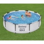 Bestway Steel Pro MAX 10’x30″ Round Above Ground Outdoor Swimming Pool with Pump - Image 2