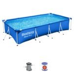 Bestway Steel Pro 13′ x 7′ x 32″ Rectangular Above Ground Outdoor Swimming Pool - Image 5
