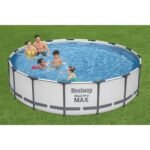 Bestway Steel Pro MAX 15’x42″ Round Above Ground Swimming Pool with Pump & Cover - Image 2