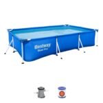 Bestway Steel Pro 9.8′ x 6.6′ x 26″ Rectangular Above Ground Swimming Pool Set - Image 7