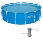 Bestway 15ft x 48in Steel Pro Frame Above Ground Pool w/Cartridge Filter Pump