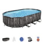 Bestway Power Steel 20′ x 12′ x 48″ Oval Above Ground Outdoor Swimming Pool Set - Image 6