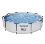 Bestway 12′ x 30″ Steel Pro Frame Max Round Above Ground Swimming Pool with Pump - Image 6