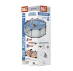 Bestway 12′ x 30″ Steel Pro Frame Max Round Above Ground Swimming Pool with Pump - Image 3