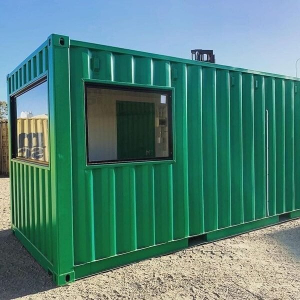 shippingcontainers_4use_1655901544_2866232358635078024_7681475953-1-600x600-1-1.jpg 16FT Green Mini Home Shipping Container - Image 1