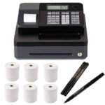Casio Electronic Cash Register PCRT273 w/ Counterfeit Detector Pen & Paper