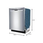 Bosch  300 Series 24 in. Stainless Steel Front Control Tall Tub Dishwasher with Stainless Steel Tub and 3rd Rack, 44dBA - Image 6