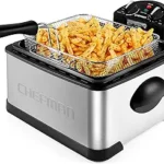 Chefman 4.5 Liter Deep Fryer with Basket Strainer, XL Jumbo Size, Adjustable Temperature & Timer, Removable Oil Container, Stainless Steel