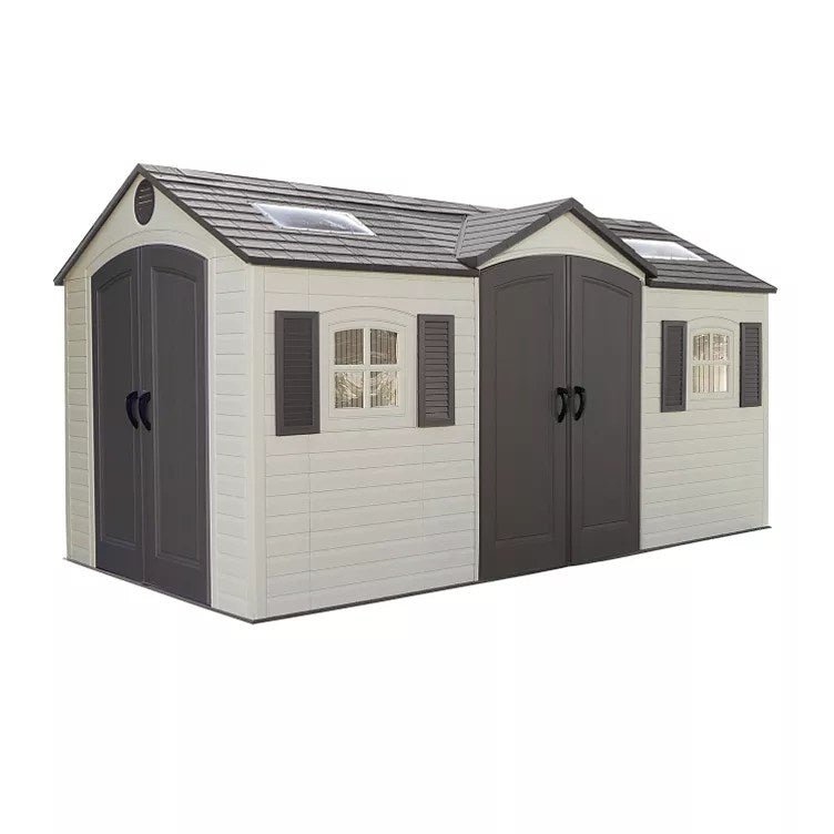 w1-1 Lifetime 15′ x 8′ Dual-Entry Outdoor Storage Shed - Image 1