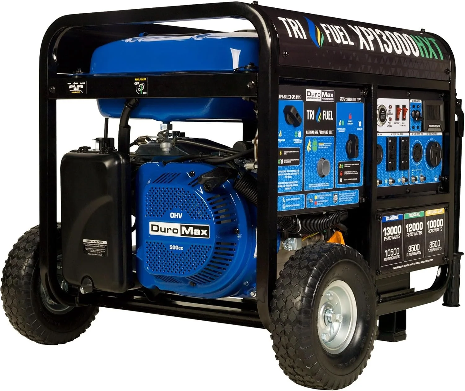 1-144.webp DuroMax 13,000 Watt Tri Fuel Portables HXT Generators XP13000HXT - Image 1